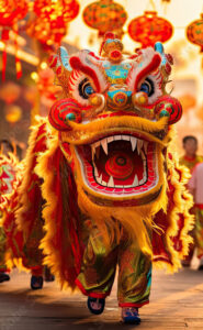 Chinese dragon dance