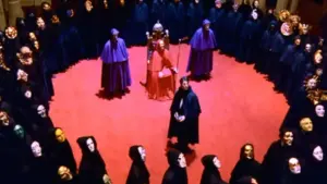 Eyes Wide Shut screen capture showing party scene.