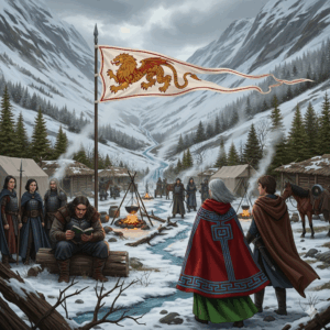 Depiction of the camp of the Dragon Reborn.